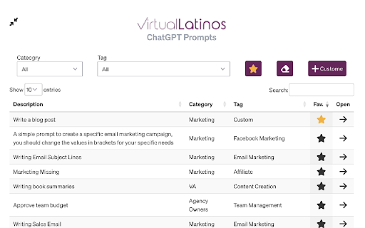 VL Prompt Manager  from Chrome web store to be run with OffiDocs Chromium online