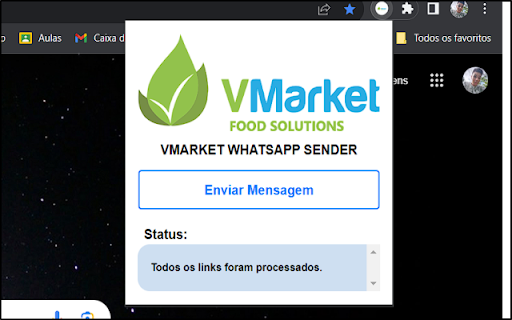 VMarket WhatsApp Sender  from Chrome web store to be run with OffiDocs Chromium online