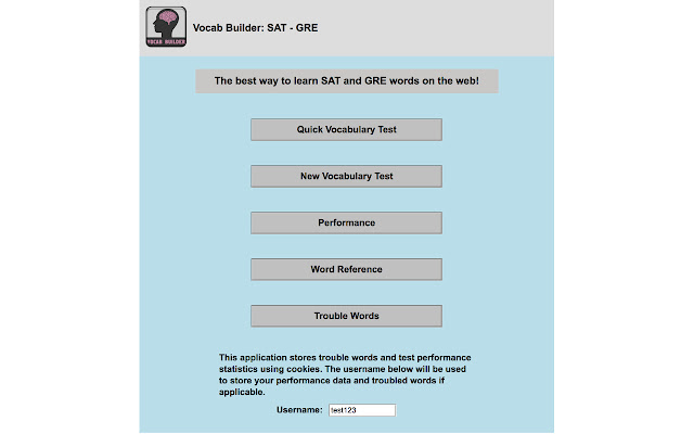 Vocab Builder: SAT GRE  from Chrome web store to be run with OffiDocs Chromium online