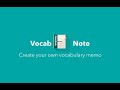 Vocab Note  from Chrome web store to be run with OffiDocs Chromium online