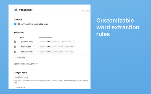 VocabRiver  from Chrome web store to be run with OffiDocs Chromium online
