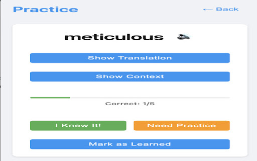 Vocabulary builder  from Chrome web store to be run with OffiDocs Chromium online