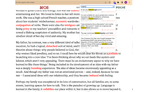 Vocabulary Journal  from Chrome web store to be run with OffiDocs Chromium online