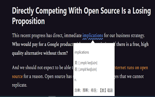 Vocabulary translate Booster  from Chrome web store to be run with OffiDocs Chromium online
