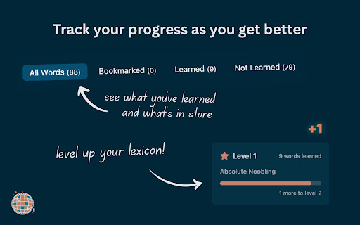 Vocabulous  from Chrome web store to be run with OffiDocs Chromium online