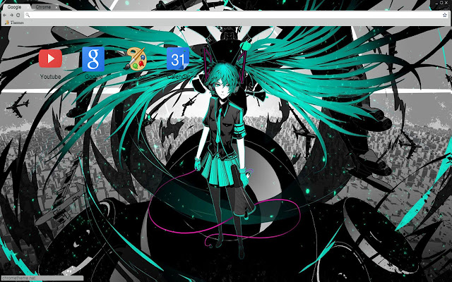 vocaloid Hatsune MIku theme 1280x720  from Chrome web store to be run with OffiDocs Chromium online
