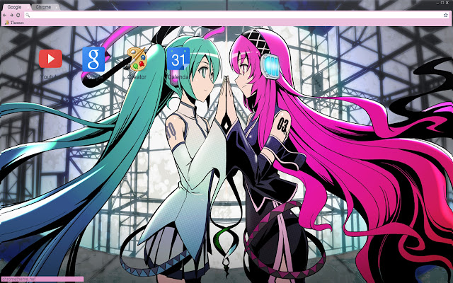 vocaloid Miku and Luka theme 1680x1050  from Chrome web store to be run with OffiDocs Chromium online