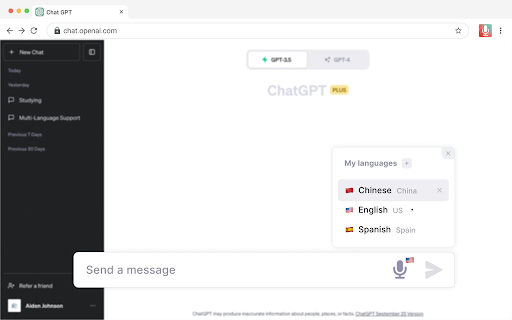 Vocha | Voice for ChatGPT  from Chrome web store to be run with OffiDocs Chromium online