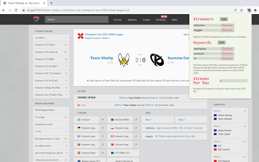 Vodsync for VLR.gg  from Chrome web store to be run with OffiDocs Chromium online