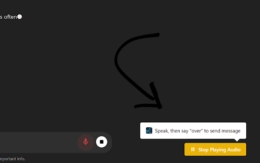 Voice Chat Assistant Add AI voice chat to ChatGPT web  from Chrome web store to be run with OffiDocs Chromium online
