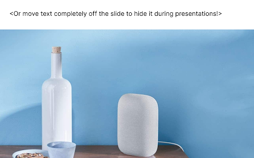 Voice in Slides  from Chrome web store to be run with OffiDocs Chromium online