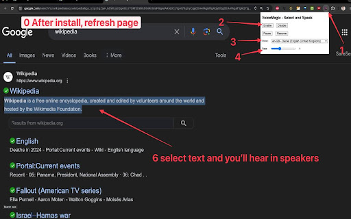 VoiceMagic: Transform Text into Spoken Words  from Chrome web store to be run with OffiDocs Chromium online