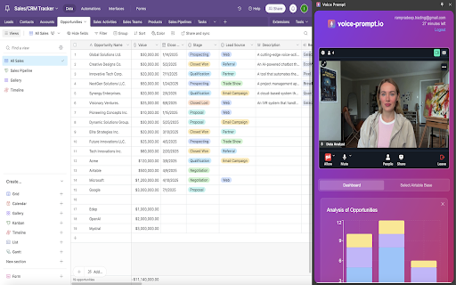 Voice Prompt  from Chrome web store to be run with OffiDocs Chromium online