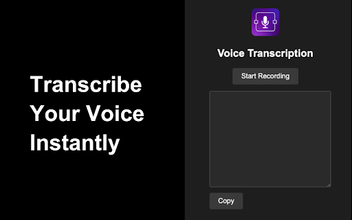 Voice Transcription by SpeakApp AI  from Chrome web store to be run with OffiDocs Chromium online