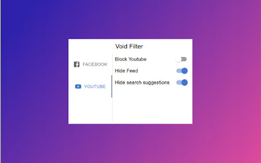 Void filter  from Chrome web store to be run with OffiDocs Chromium online