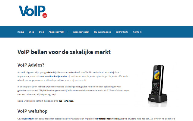 VoIP.nl  from Chrome web store to be run with OffiDocs Chromium online