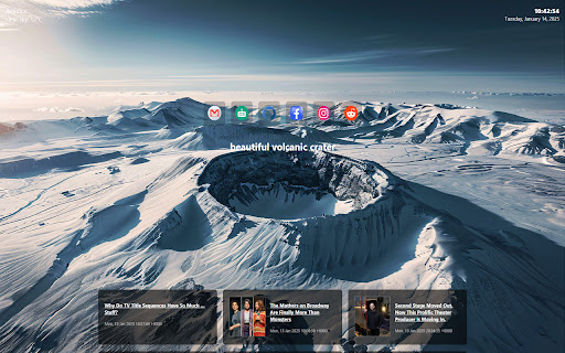 volcanic crater  from Chrome web store to be run with OffiDocs Chromium online