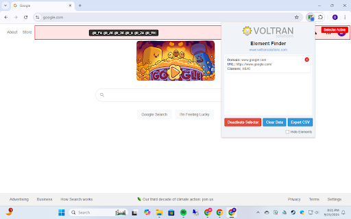 Voltran Solutions | Element Finder  from Chrome web store to be run with OffiDocs Chromium online
