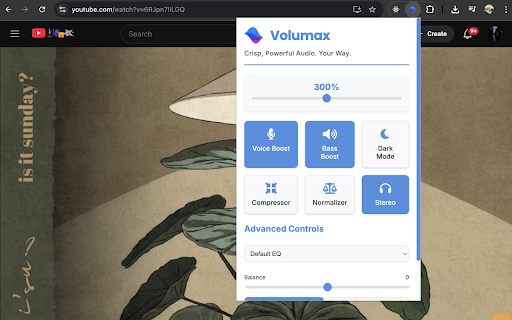 Volumax Volume Booster  from Chrome web store to be run with OffiDocs Chromium online