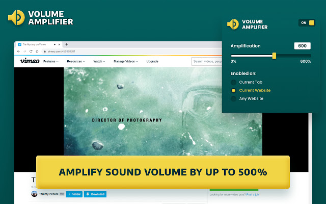 Volume Amplifier  from Chrome web store to be run with OffiDocs Chromium online