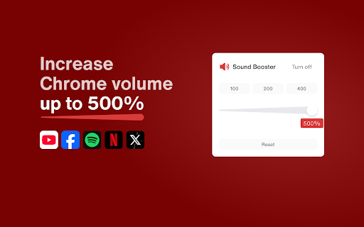 Volume Boost  from Chrome web store to be run with OffiDocs Chromium online