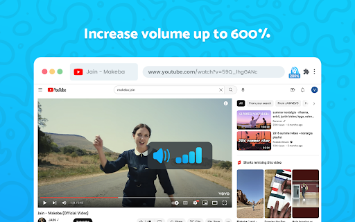 Volume Booster Increase sound  from Chrome web store to be run with OffiDocs Chromium online