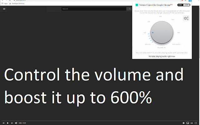 Volume Control for Google Chrome™  from Chrome web store to be run with OffiDocs Chromium online