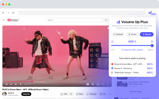 Volume Up Plus  from Chrome web store to be run with OffiDocs Chromium online