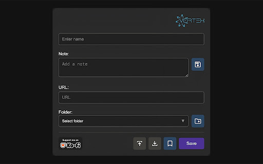 Vortex Bookmark Manager  from Chrome web store to be run with OffiDocs Chromium online