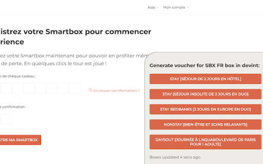 Voucher tool  from Chrome web store to be run with OffiDocs Chromium online