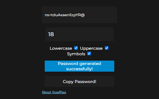 VoxelPass  from Chrome web store to be run with OffiDocs Chromium online