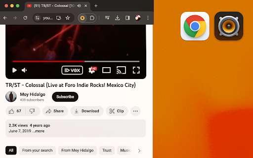 VOX Music Player Helper  from Chrome web store to be run with OffiDocs Chromium online
