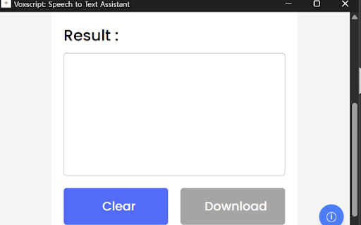 Voxscript  from Chrome web store to be run with OffiDocs Chromium online
