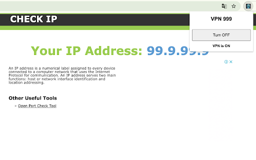 VPN 999 Auto change IP per minute  from Chrome web store to be run with OffiDocs Chromium online