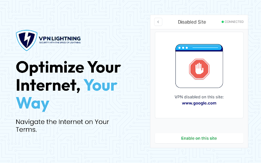 VPN Lightning for Chrome  from Chrome web store to be run with OffiDocs Chromium online
