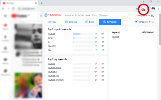 VStat 3 visit statistics  website traffic  from Chrome web store to be run with OffiDocs Chromium online
