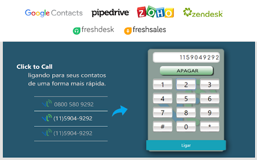 VT.Call Click to Call  from Chrome web store to be run with OffiDocs Chromium online
