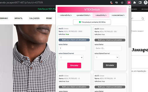 vtexSnitch  from Chrome web store to be run with OffiDocs Chromium online