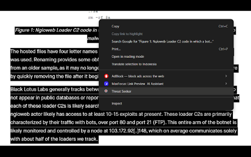 VTotal Checker  from Chrome web store to be run with OffiDocs Chromium online