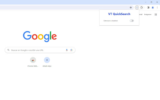 VTQuickSearch  from Chrome web store to be run with OffiDocs Chromium online