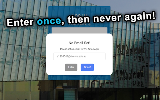 VU Auto Login  from Chrome web store to be run with OffiDocs Chromium online