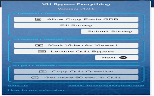 VU Bypass Everything  from Chrome web store to be run with OffiDocs Chromium online