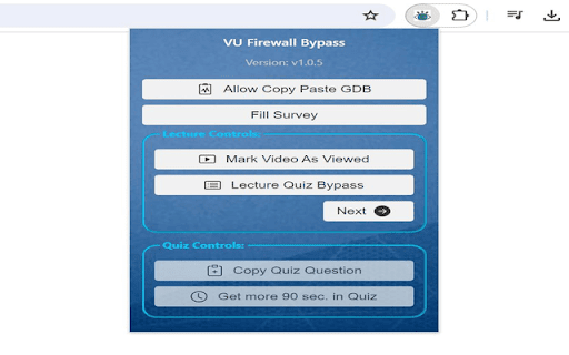 VU Bypass Everything Mobile  from Chrome web store to be run with OffiDocs Chromium online