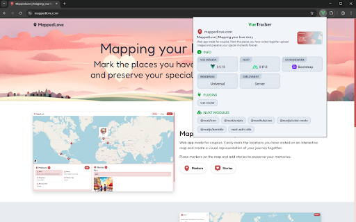 VueTracker  from Chrome web store to be run with OffiDocs Chromium online