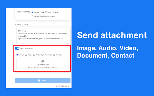WA Auto Reply Web Automatic Reply Assistant for WA  from Chrome web store to be run with OffiDocs Chromium online