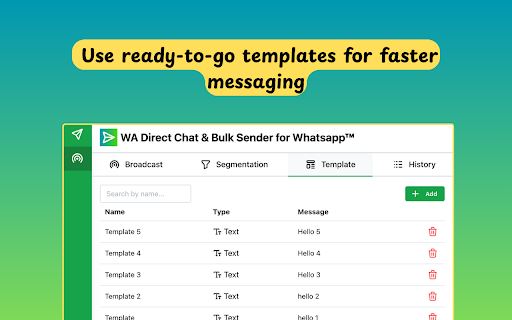 WA Direct Chat  Bulk Sender for Whatsapp™  from Chrome web store to be run with OffiDocs Chromium online