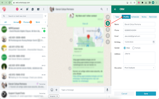 WA Gear WhatsApp Campaign and CRM  from Chrome web store to be run with OffiDocs Chromium online