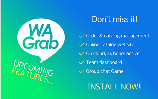 WAGrab WhatsApp Marketing Selling Tools  from Chrome web store to be run with OffiDocs Chromium online