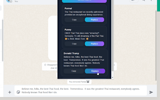 Waiter AI  from Chrome web store to be run with OffiDocs Chromium online