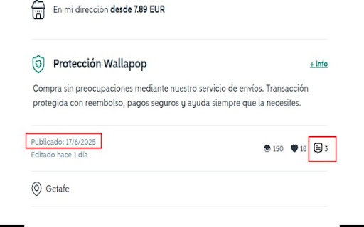 Wallapop ChatTrack  from Chrome web store to be run with OffiDocs Chromium online